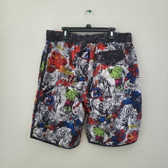 Men's Marvel Comics Swim Trunks All Over Print Board Shorts - Picture 6 of 7